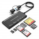 USB C USB3.0 Multi Card Reader, SD/TF/CF/Micro SD/XD/MS 7 in 1 Memory Card Reader/Adapter/Hub for