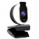N680E 1080P Webcam With Ring Light, Privacy Cover And Dual Microphone, Advanced Auto-Focus, Adjust