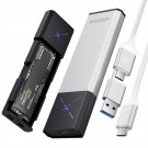 Idsonix M.2 Nvme Sata Ssd Enclosure Adapter[Tool Free][Aluminum], Nvme To Usb C&A 3.2 Gen 2 10Gbps