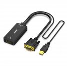 VGA to HDMI, Benfei VGA to HDMI Adapter with Audio Support and 1080P Resolution - VGA Input to HDM