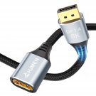 8K Displayport Extension Cable 5Feet, Dp To Dp Extension Cable, Male To Female,Supports 8K@60Hz,4K