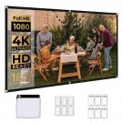 100 Inch Projector Screen, Portable And Foldable Projector Screen, Double Sided Video Projector Sc