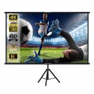 Projector Screen With Stand, 84 Inch Indoor Outdoor Projection Screen, Portable 16:9 4K Hd Movie S