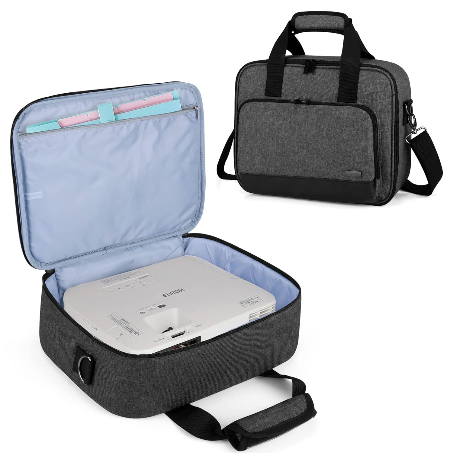 Projector Case, Projector Bag With Accessories Storage Pockets (Compatible With Most Major Project