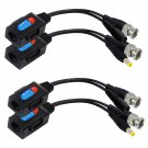 Balun Hd Cat5 Rj45 To Bnc Video Baluns Transceiver Passive With Power Connector For 720P 1080P 3Mp