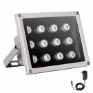 Ir Illuminator, 850Nm 12 Leds Wide Angle Ir Illuminator For Night Vision, Waterproof Led Infrared