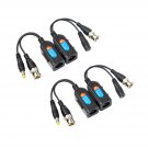 2 Pair Passive Video Hd-Tvi/Cvi/Ahd Balun 1080P - 5Mp Bnc To Rj45 Long Distance Network