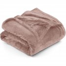 Fleece Blanket King Size Rose Pink 300Gsm Luxury Bed Blanket Anti-Static Fuzzy Soft Blanket Microf