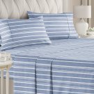 Striped Bed Sheets - Pin Striped Sheets - Blue And White Sheets - White And Blue Striped Sheets -