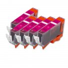 5 Pk Magenta Ink Tank + Smart Chip For Canon Cli-226 Ip4920 Mg5220 Mg5320 Mg8220