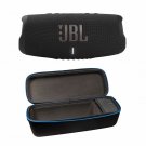 JBL Charge 5 Black Bluetooth Speaker & divvi Hardshell Case Kit