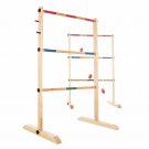 Double Wooden Ladder Toss Backyard Game With 6 Bolas Lawn Family Party Game