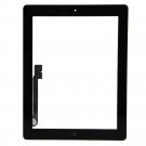 Black Touch Digitizer + Home Button + Adhesive Camera Bracket For Ipad 3 Ipad 4