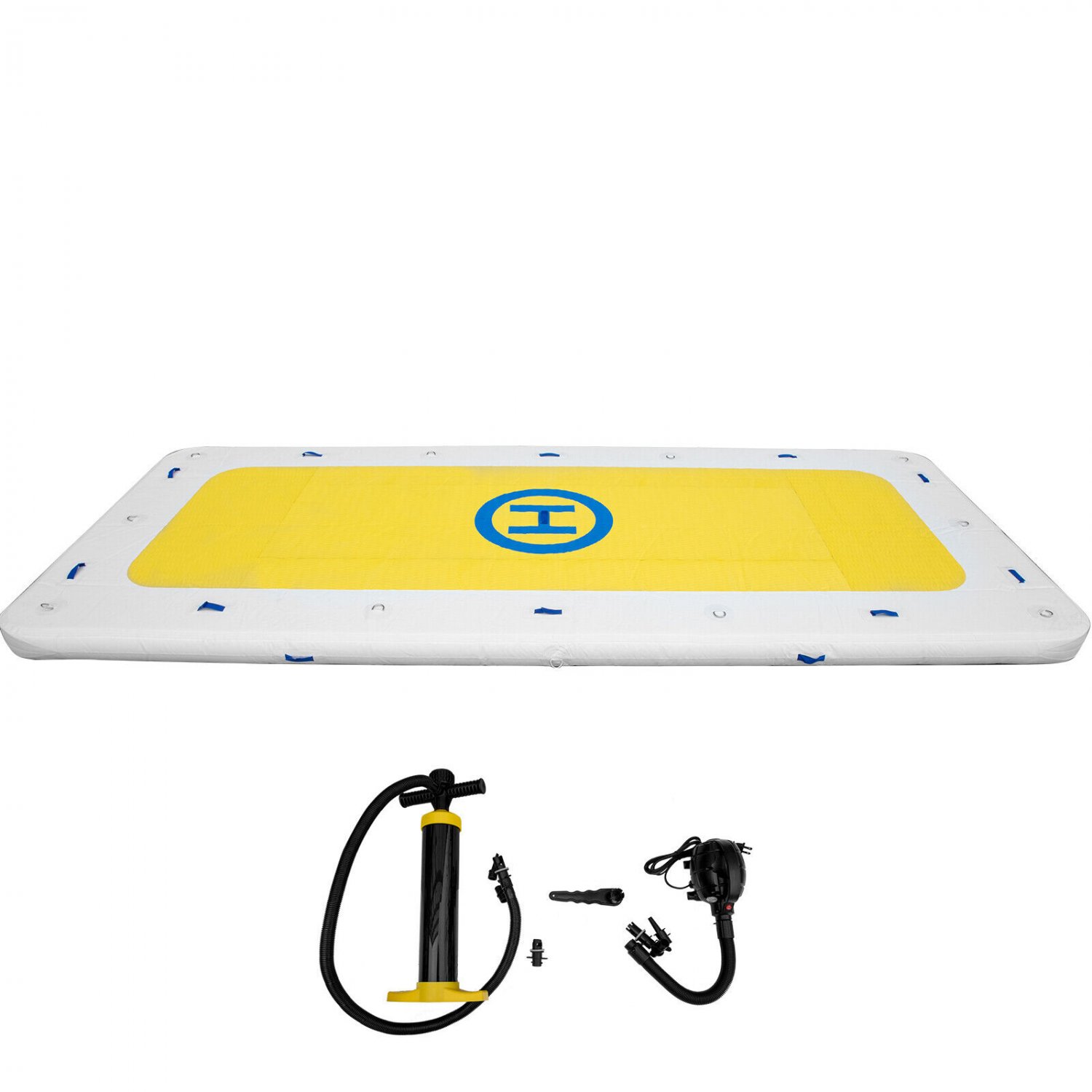 VEVOR Inflatable Dock Platform PVC Floating Dock 12 x 6 ft 3-5 Person w/2 Pumps