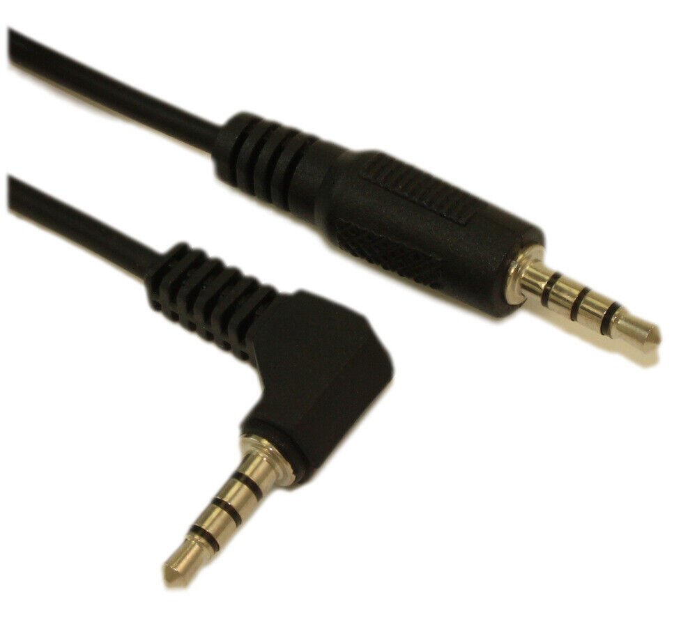6Ft 3.5Mm 4 Conductor Trrs Angled/Straight Mini +Mic / Video M/M Cable