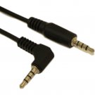 6Ft 3.5Mm 4 Conductor Trrs Angled/Straight Mini +Mic / Video M/M Cable