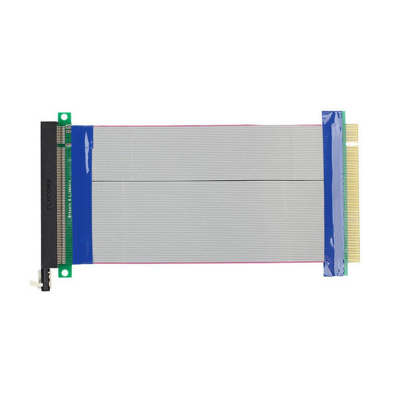Pci-Express Pci-E 16X To 16X Riser Card Ribbon Extender Extension Relocate Cable
