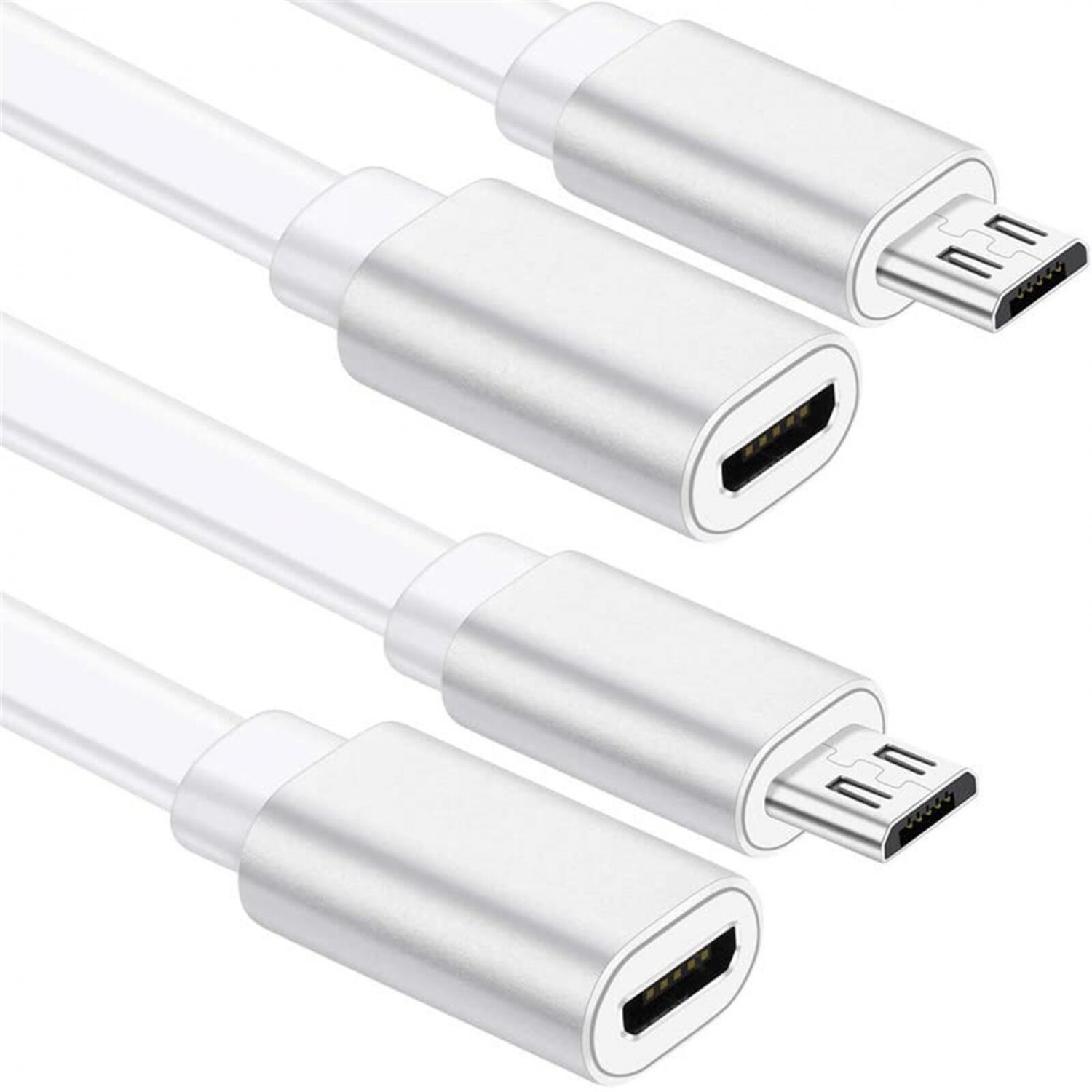 2 Pack Micro Usb Extension Cable 10 Ft/ 3 Meters Male To Female Extend...