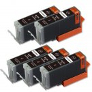 5P Black Qualiy Ink Cartridge For Canon Pgi-250Xl Mg5522 Mg5622 Mg6420 Mg6622