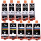 10Pk Pgi-35 Cli-36 Ink Cartridges W/ Smartchip For Canon Pixma Ip110 Ip100 Tr150