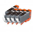 5 Pk Black Ink Tank + Smart Chip For Canon Cli-226 Ip4920 Mg5220 Mg5320 Mg8220