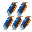 5 Cyan Ink Cartridge + Smart Chip For Cli-251Xl Cli-251 Mg5620 Mg6620 Mg6600