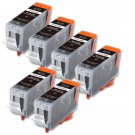 6P Black Quality Ink Cartridge For Canon Pgi-5Bk Ip4500 Ip5200 Mp500 Mp510 Mp610