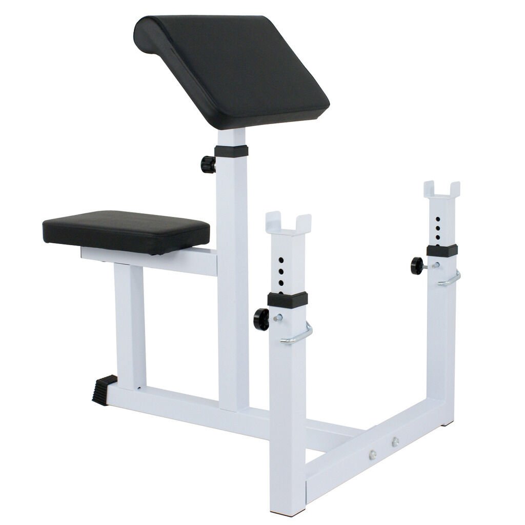 Arm Curl Weight Bench Adjustable Commercial Preacher Seated Dumbbell Training