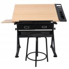 Drawing Table Adjustable With Stool Arts Crafts Drafting Desk Creative Center