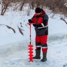 VEVOR Ice Drill Auger Nylon Ice Auger Bit 6''x39'' Drill AdapterIce Fishing Red