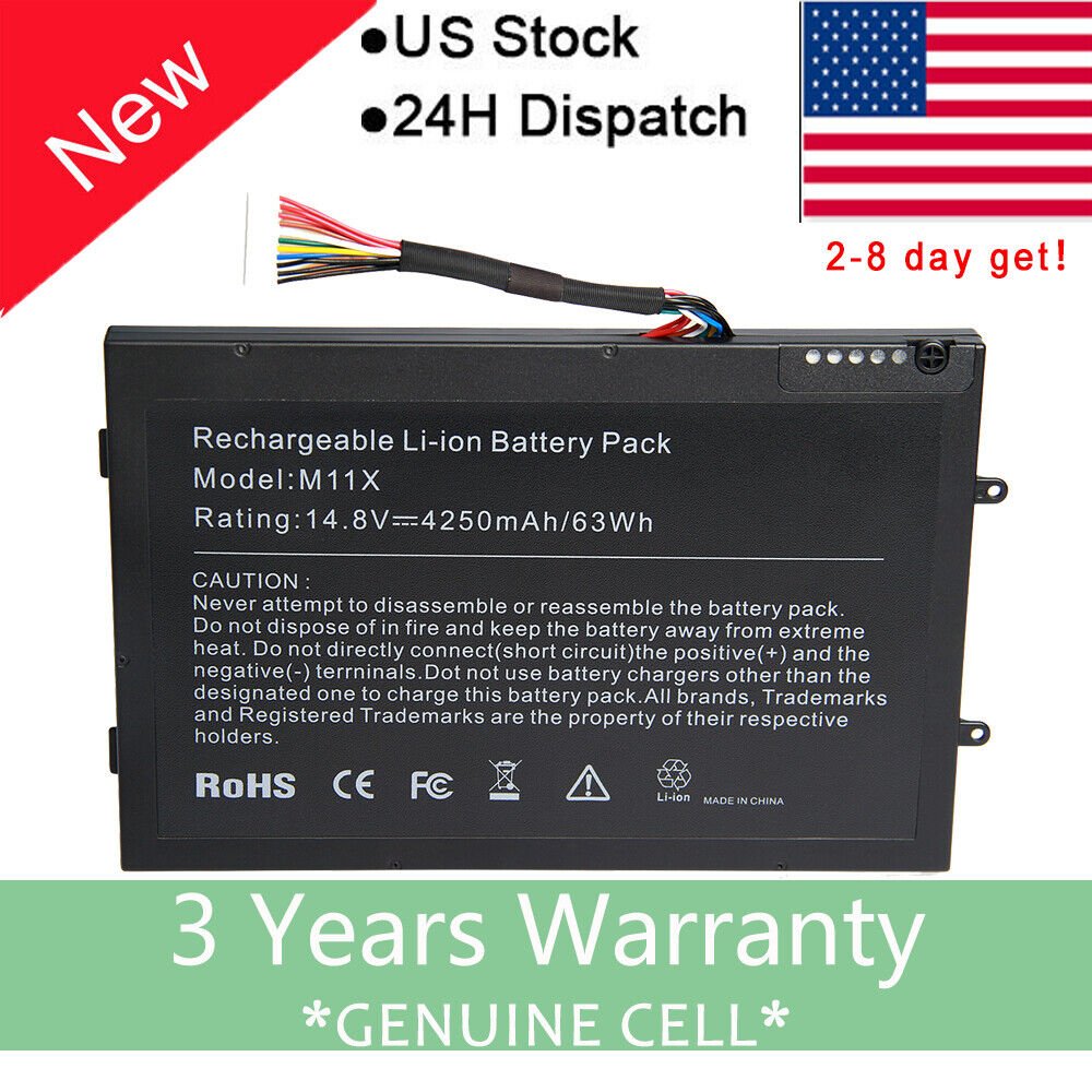 Battery For Dell Alienware M11X M14X R1 R2 R3 Pt6V8 8P6X6 T7Yjr P06T O8P6X6 New