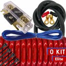 NEW Audiotek 0 Gauge Amp Kit Amplifier Install Wiring HOT 0 Ga Wire 6000W Red