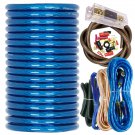 True 4 Gauge Amp Kit Amplifier Install Wiring 4 Ga Wire Cable 4000W Blue