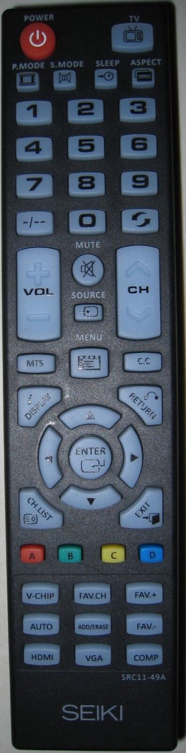 Original Seiki Src11-49A Remote Control Tv Sc322Ti Sc402Tt
