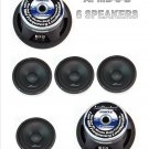 6 Pcs Audiopipe APMB-8B 8" 500 Watts Loud Speakers Full Range Mids DJ Car Audio