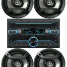 4x Pioneer 6.5" Speaker +2DIN AM/FM USB Bluetooth Digital Media Car Stereo 75x4w