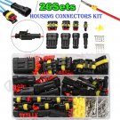 26X Car Waterproof Electrical Wire Cable Connector Male Female 2 3 4 Pin Way Kit