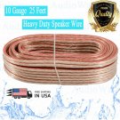 NEW 10 GA Gauge 25 Feet ft Heavy Duty Marine Car Home Audio Cable Speaker Wire