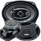 2x Audiotek K7 6x9 1400 Watt 5-Way Red Car Audio Stereo Coaxial Speakers- K69.5X