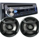 2X Pioneer 6.5" Speakers + Audiotek 1-Din Car Stereo Bluetooth CD AM FM Receiver