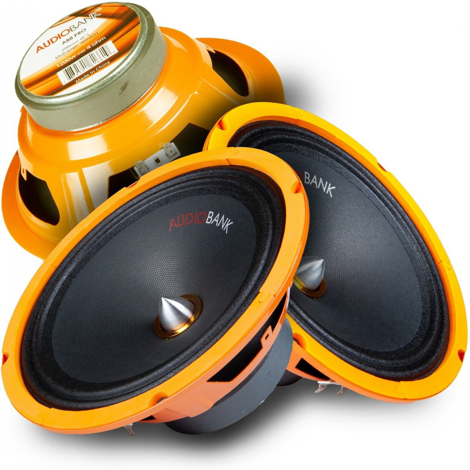 2X Ab8Pro Series 8" Midrange Driver Loud 1200W Speaker 4-Ohms - Pair