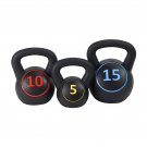 Balancefrom Wide Grip Kettlebell Fitness Exercise Weights 5 10 And 15 Pounds