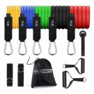 Resistance Band 110Lb Maximum Workout Set With 5 Bands And 2 Handles