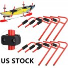 6Pcs Kayak Storage Wall Mount Hanger Rack For Canoe Paddle Kayak Hanging Rack Us
