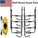 8Pcs Black Kayak Storage Wall Mount Hanger Rack Canoe Paddle Kayak Hanging Rack