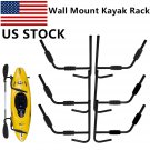 6X Black Kayak Storage Wall Mount Hanger Rack Canoe Paddle Kayak Hanging Rack Us