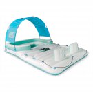 13 Ft Misting Platform Inflatable Summertime Float White/Aqua