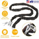 5.9FT Heavy Duty Motorcycle Chain Lock Bicycle Bike Anti-theft Padlock + 3 Keys