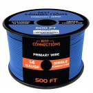 14 Gauge Car Audio Primary Wire (500ft–Blue)– Remote Power/Ground Electrical