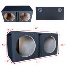 PRO DUAL 12" PORTED SUBWOOFER ENCLOSURE CAR AUDIO SPEAKER BOX  ALL MDF